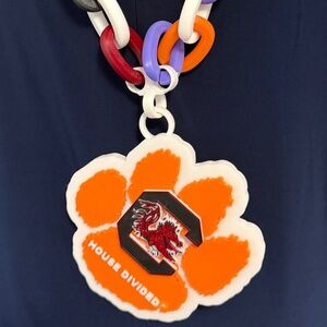 NCAA Clemson/Gamecocks-HOUSE DIVIDED-Necklace/Wall Decor-custom 3-D printed